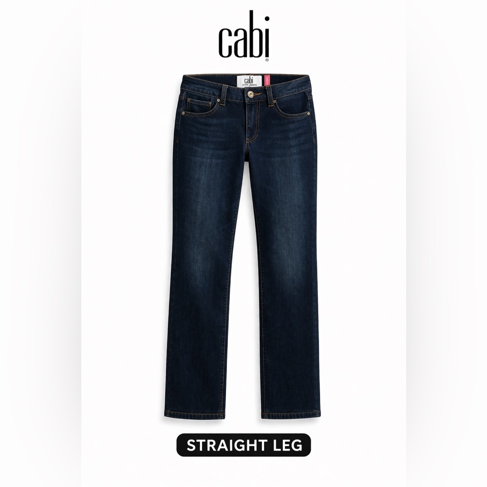 CAbi Straight-Leg Dark Indigo Jeans